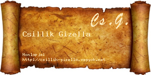Csillik Gizella névjegykártya